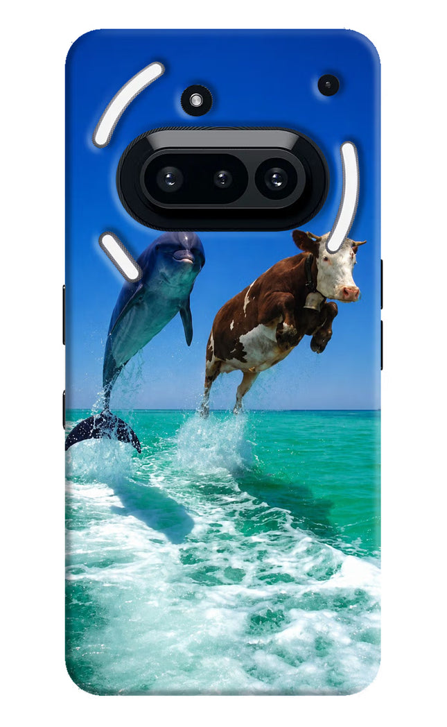 Dolphin vs Cow Nothing Phone 3A Hard Case Back Cover by Casekaro