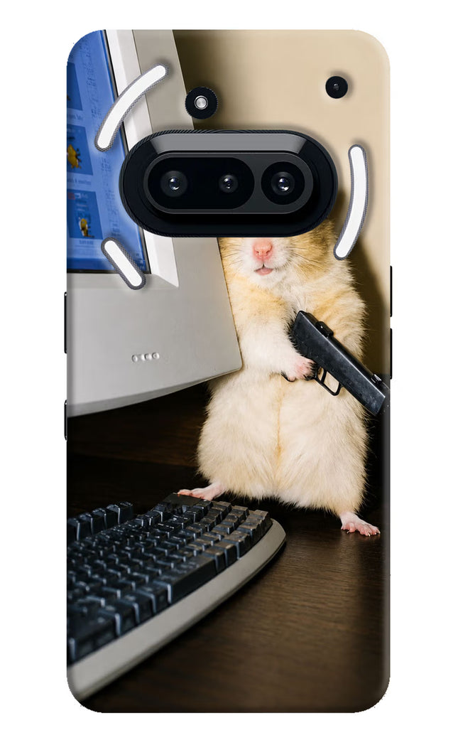 Hacker Hamster Nothing Phone 3A Hard Case Back Cover by Casekaro