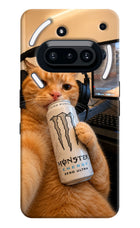 Gamer Cat Energy Nothing Phone 3A Hard Case Back Cover by Casekaro