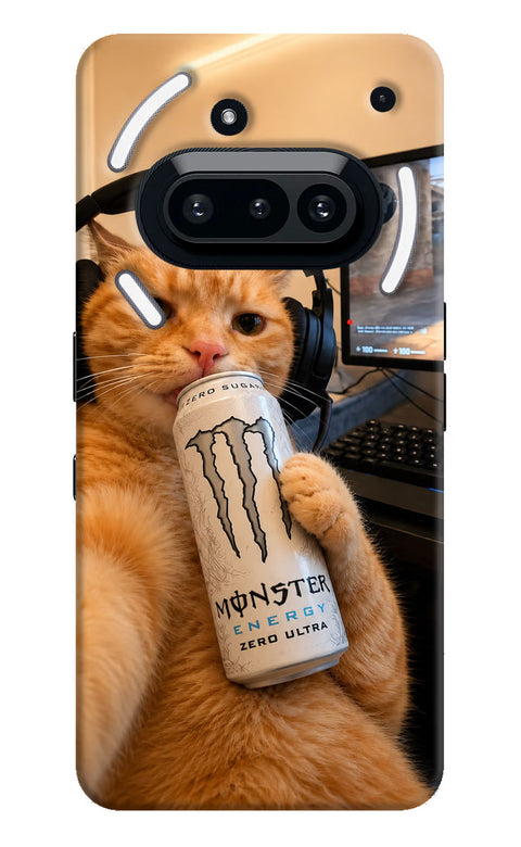 Gamer Cat Energy Nothing Phone 3A Back Cover