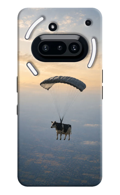 Skydiving Cow Nothing Phone 3A Back Cover
