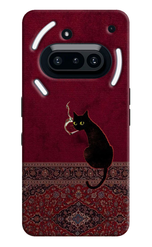 Midnight Cat Nothing Phone 3A Hard Case Back Cover by Casekaro