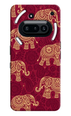 Maroon Elephant Nothing Phone 3A Hard Case Back Cover by Casekaro