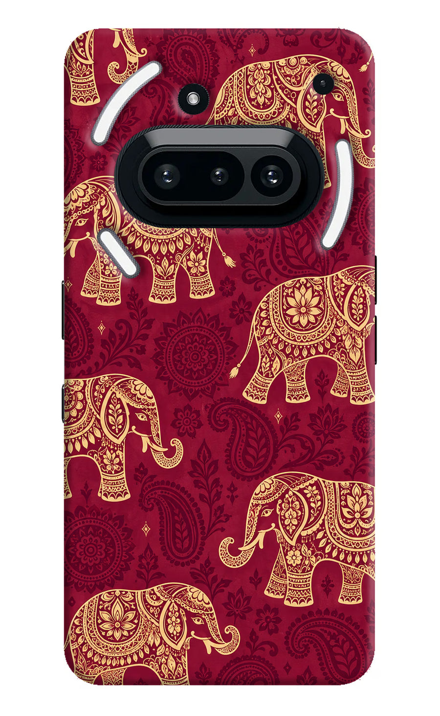 Maroon Elephant Nothing Phone 3A Back Cover, Hard case