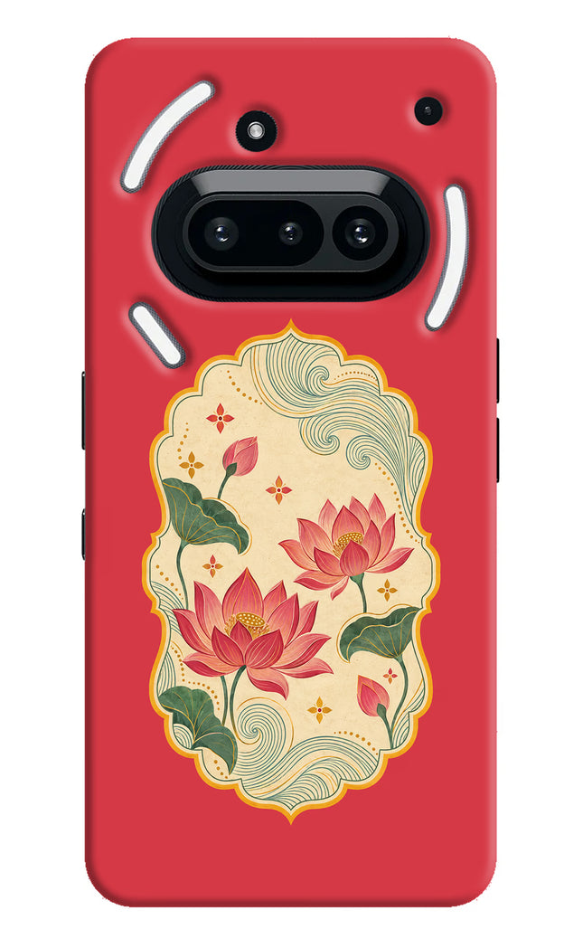 Pink Lotus Nothing Phone 3A Hard Case Back Cover by Casekaro