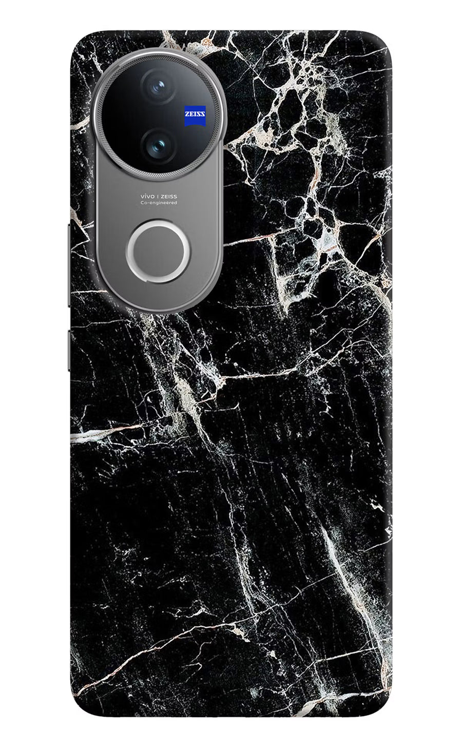 Black Marble Texture Vivo V50 5G Back Cover, Hard case