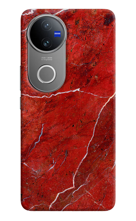 Red Marble Design Vivo V50 5G Hard Case Back Cover by Casekaro