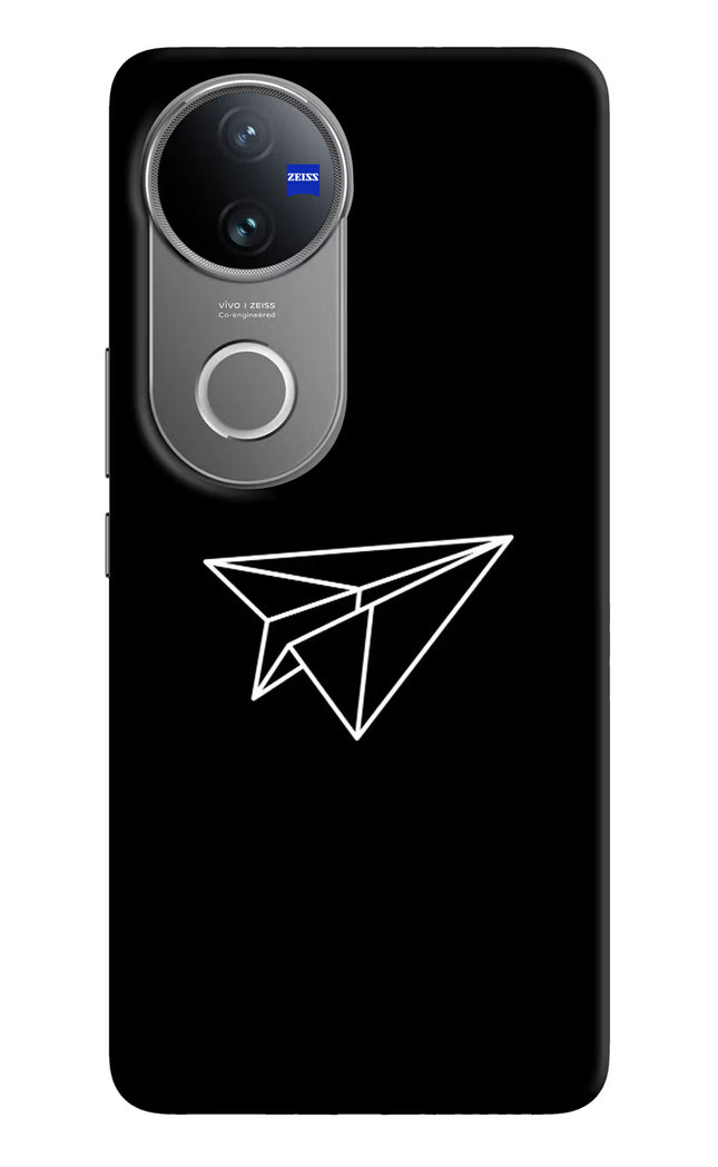 Paper Plane White Vivo V50 5G Hard Case Back Cover by Casekaro