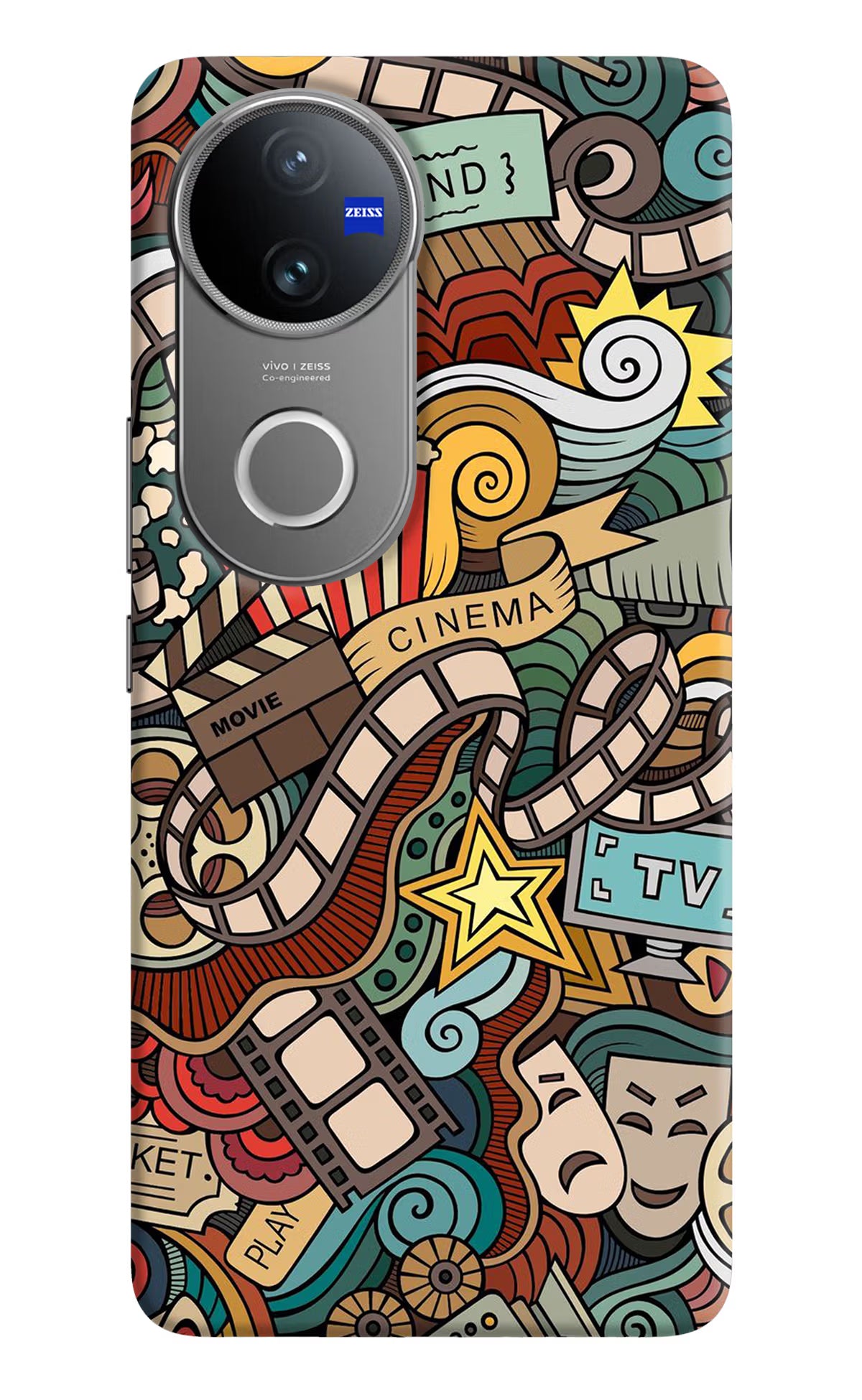 Cinema Abstract Vivo V50 5G Hard Case Back Cover by Casekaro