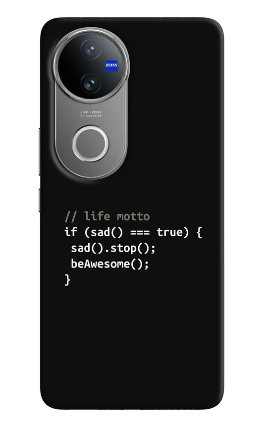 Life Motto Code Vivo V50 5G Hard Case Back Cover by Casekaro