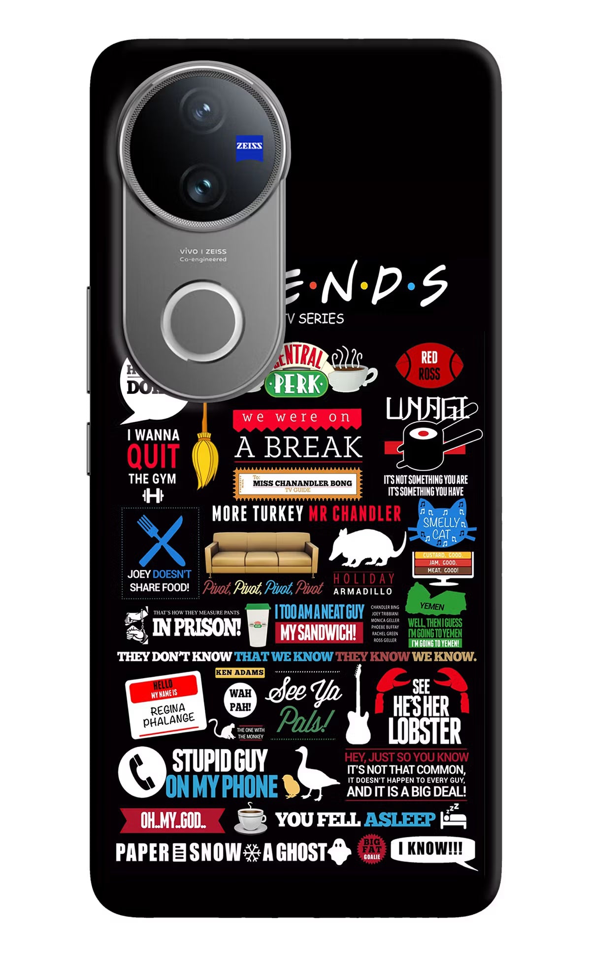 FRIENDS Vivo V50 5G Hard Case Back Cover by Casekaro