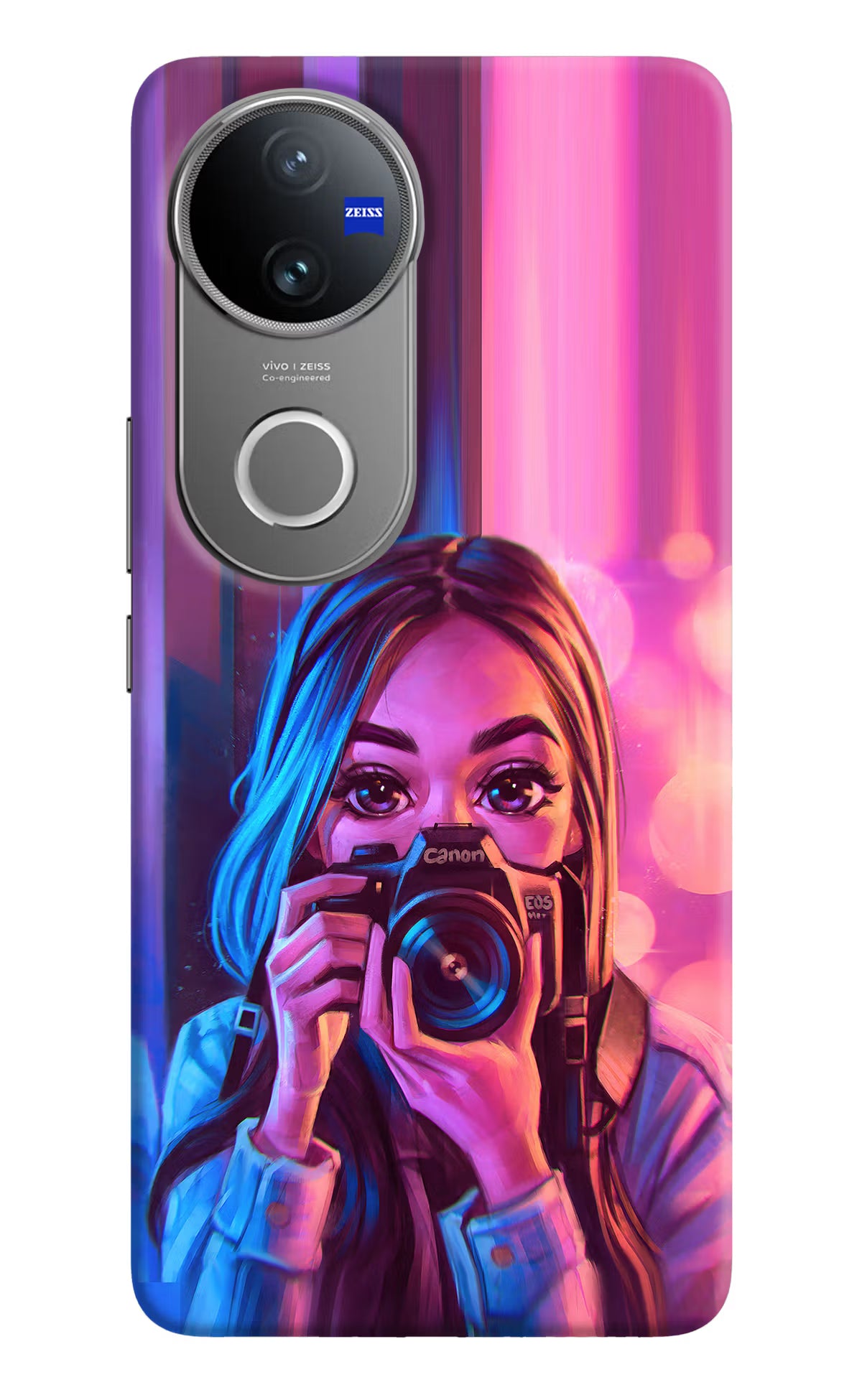 Girl Photographer Vivo V50 5G Hard Case Back Cover by Casekaro