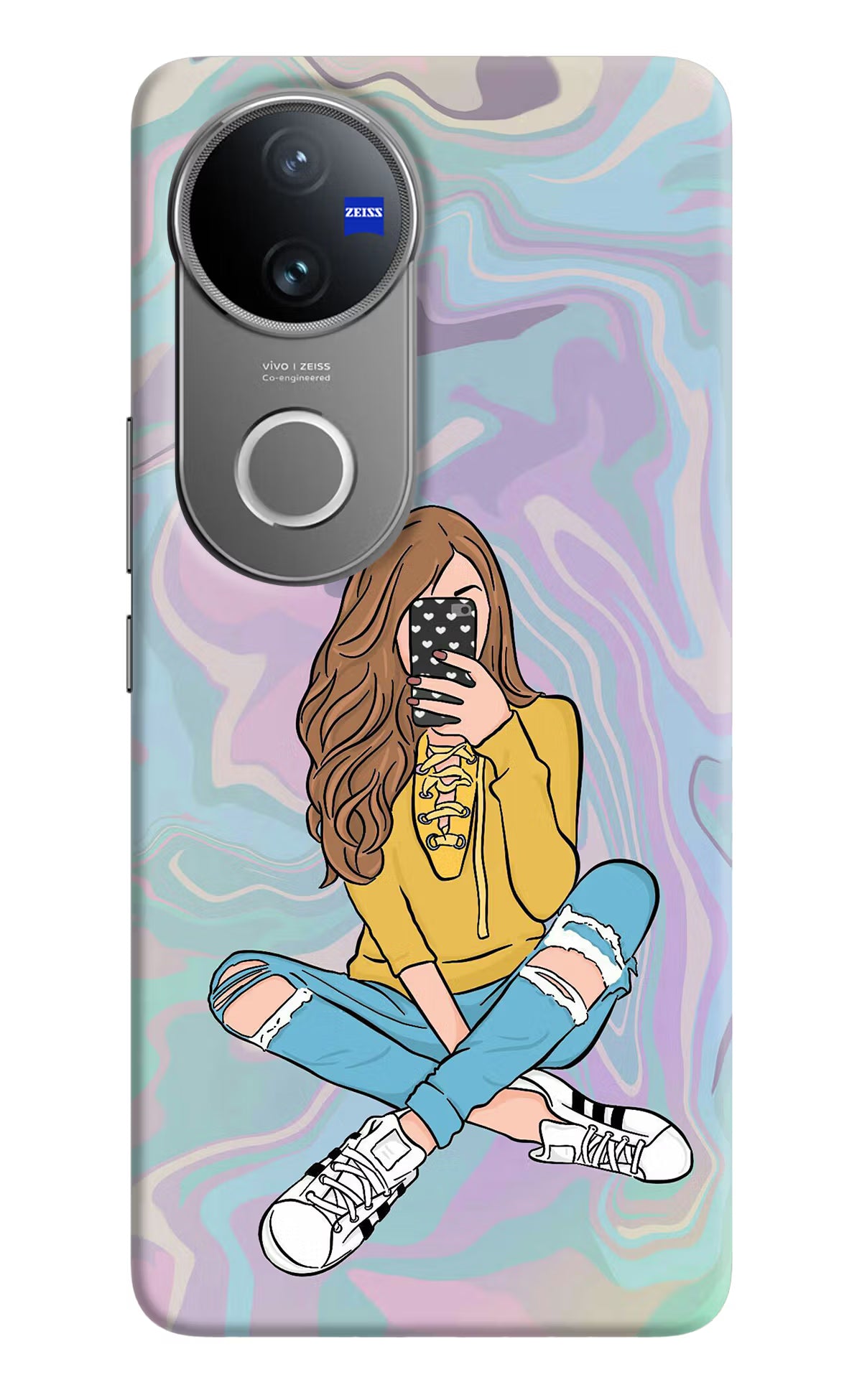 Selfie Girl Vivo V50 5G Hard Case Back Cover by Casekaro