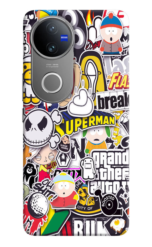 Sticker Bomb Vivo V50 5G Hard Case Back Cover by Casekaro
