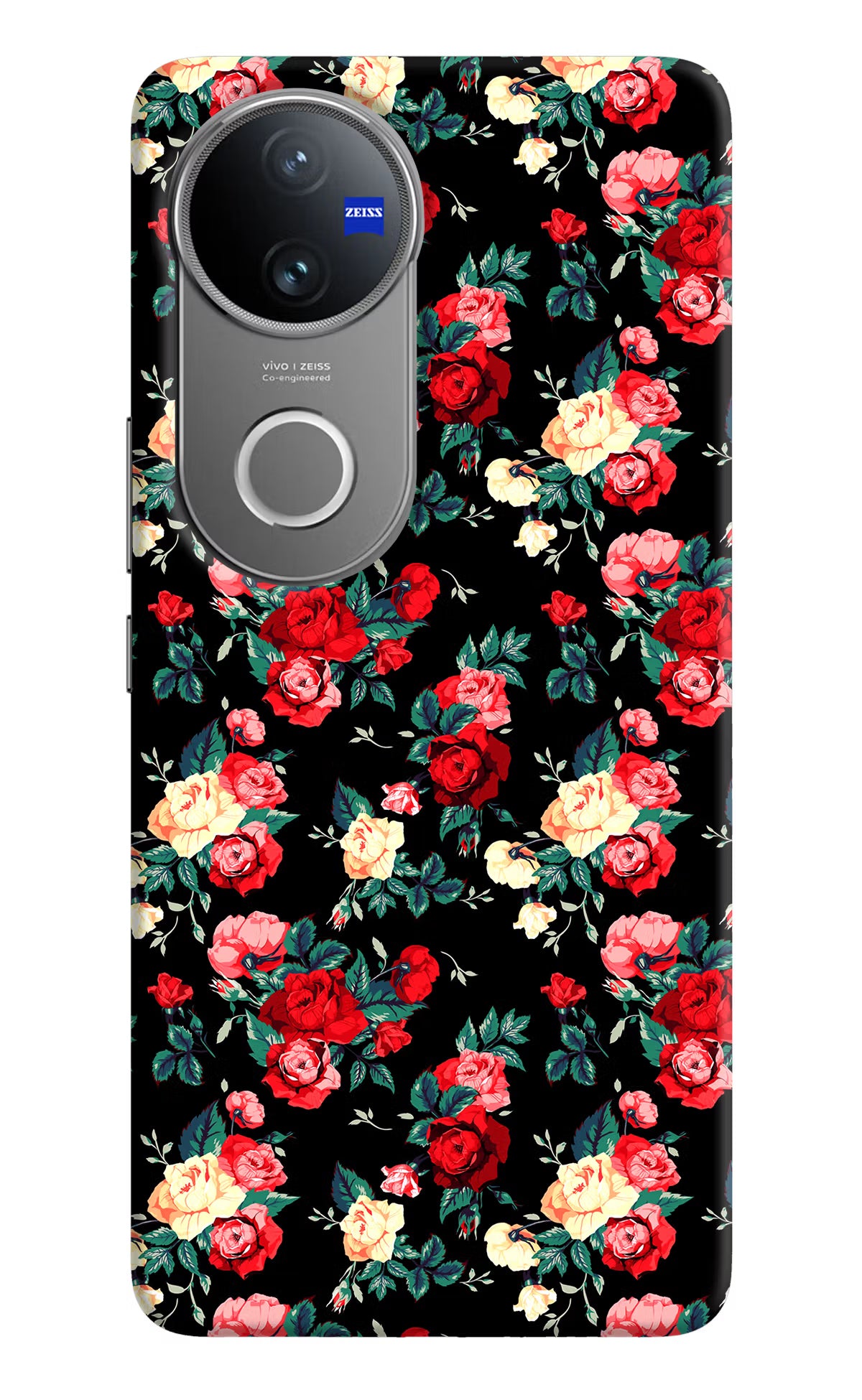 Rose Pattern Vivo V50 5G Hard Case Back Cover by Casekaro