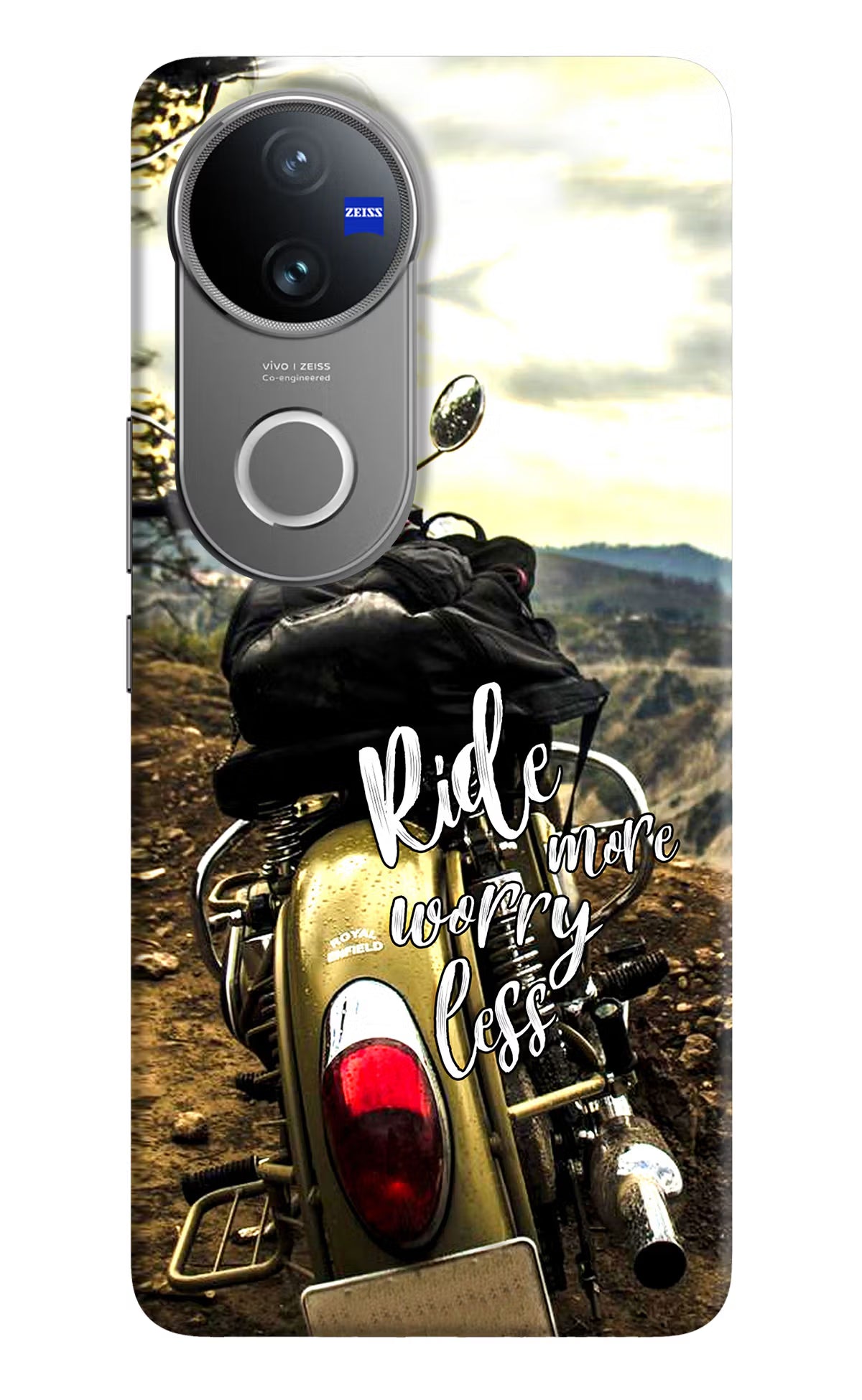 Ride More Worry Less Vivo V50 5G Hard Case Back Cover by Casekaro