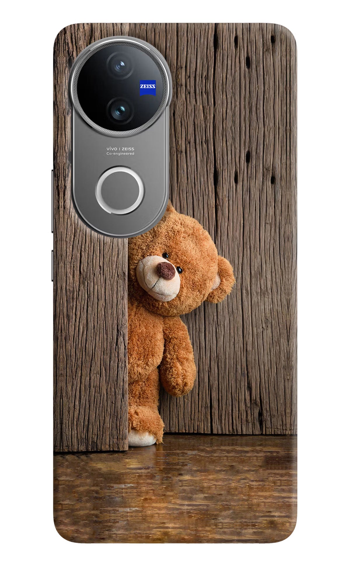 Teddy Wooden Vivo V50 5G Hard Case Back Cover by Casekaro