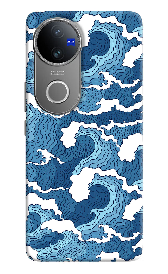 Blue Waves Vivo V50 5G Hard Case Back Cover by Casekaro