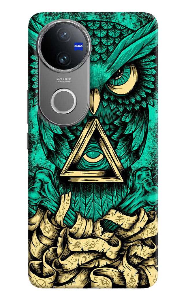 Green Owl Vivo V50 5G Hard Case Back Cover by Casekaro