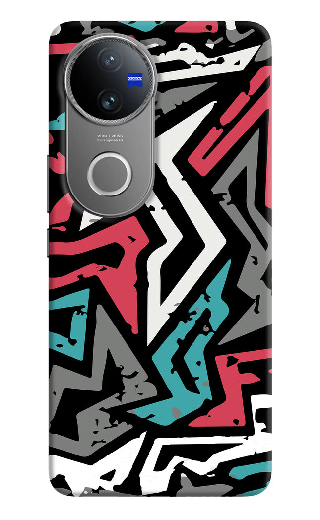Geometric Graffiti Vivo V50 5G Hard Case Back Cover by Casekaro