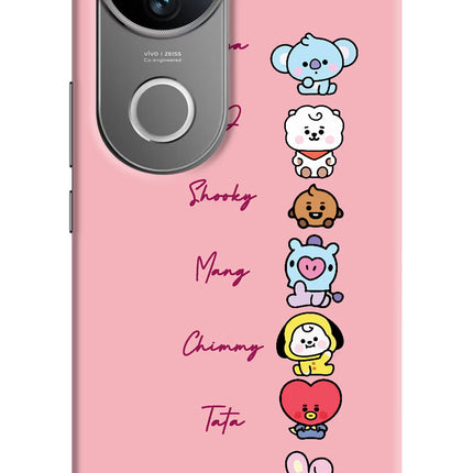 BTS names Vivo V50 5G Hard Case Back Cover by Casekaro