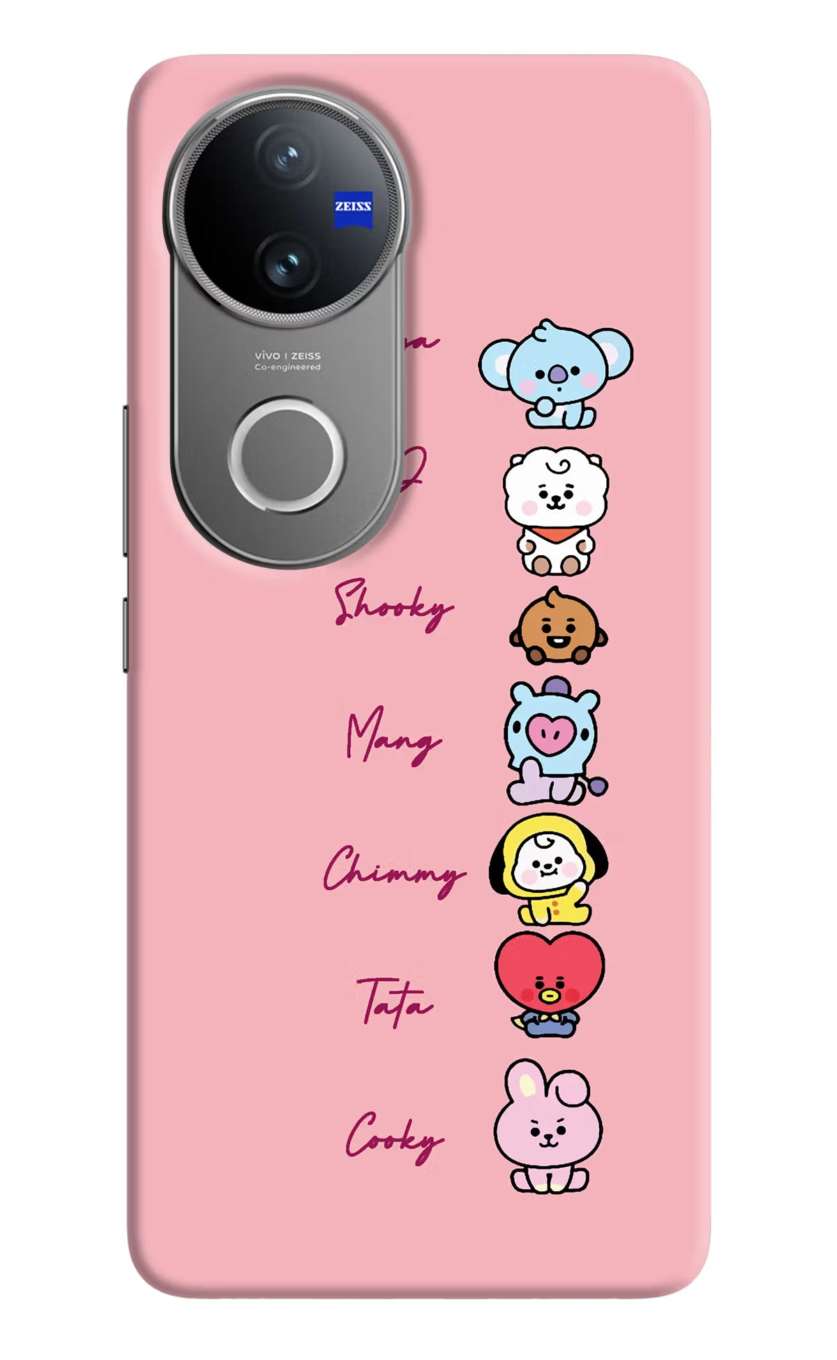 BTS names Vivo V50 5G Hard Case Back Cover by Casekaro