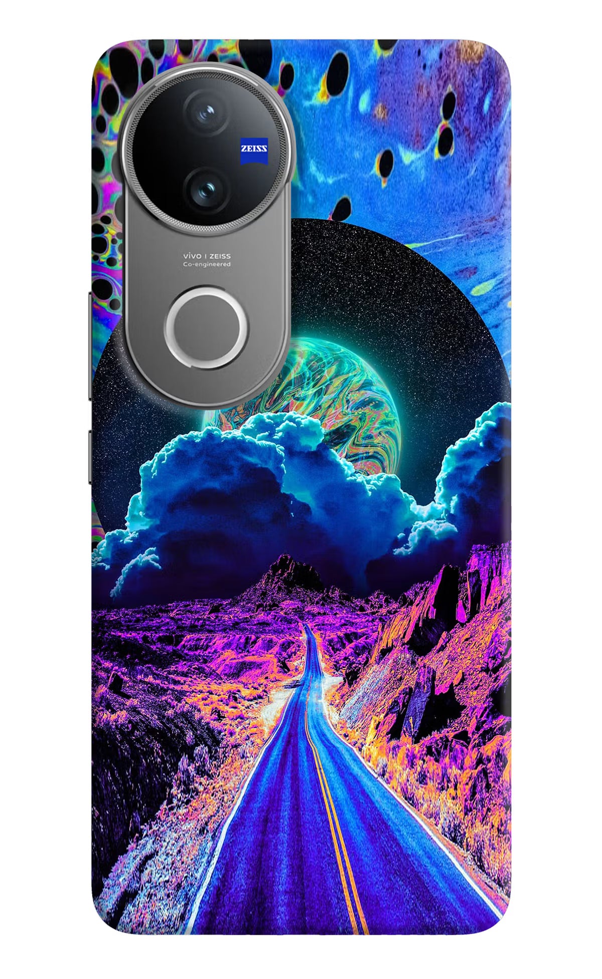 Psychedelic Painting Vivo V50 5G Hard Case Back Cover by Casekaro