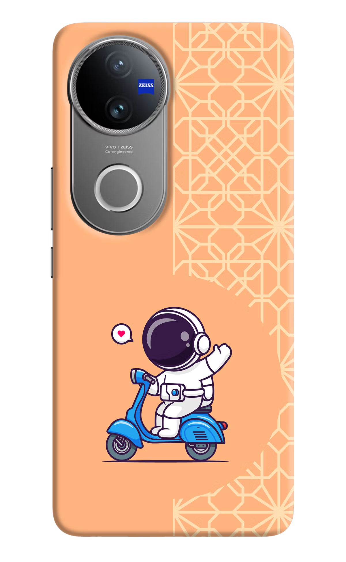 Cute Astronaut Riding Vivo V50 5G Hard Case Back Cover by Casekaro
