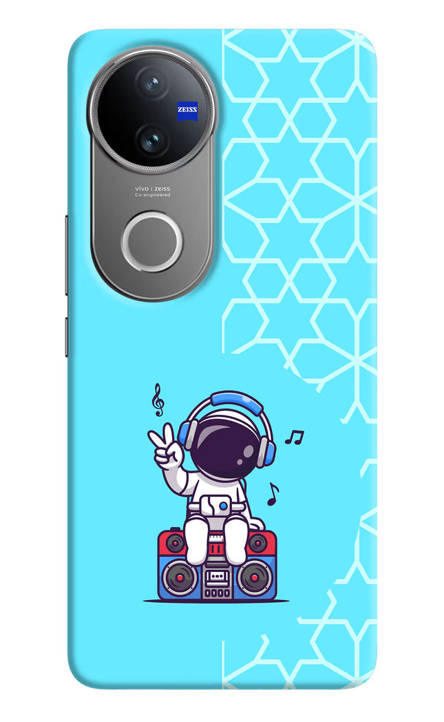 Cute Astronaut Chilling Vivo V50 5G Hard Case Back Cover by Casekaro