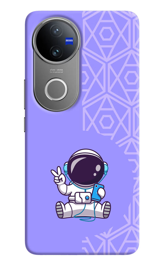 Cute Astronaut Chilling Vivo V50 5G Hard Case Back Cover by Casekaro