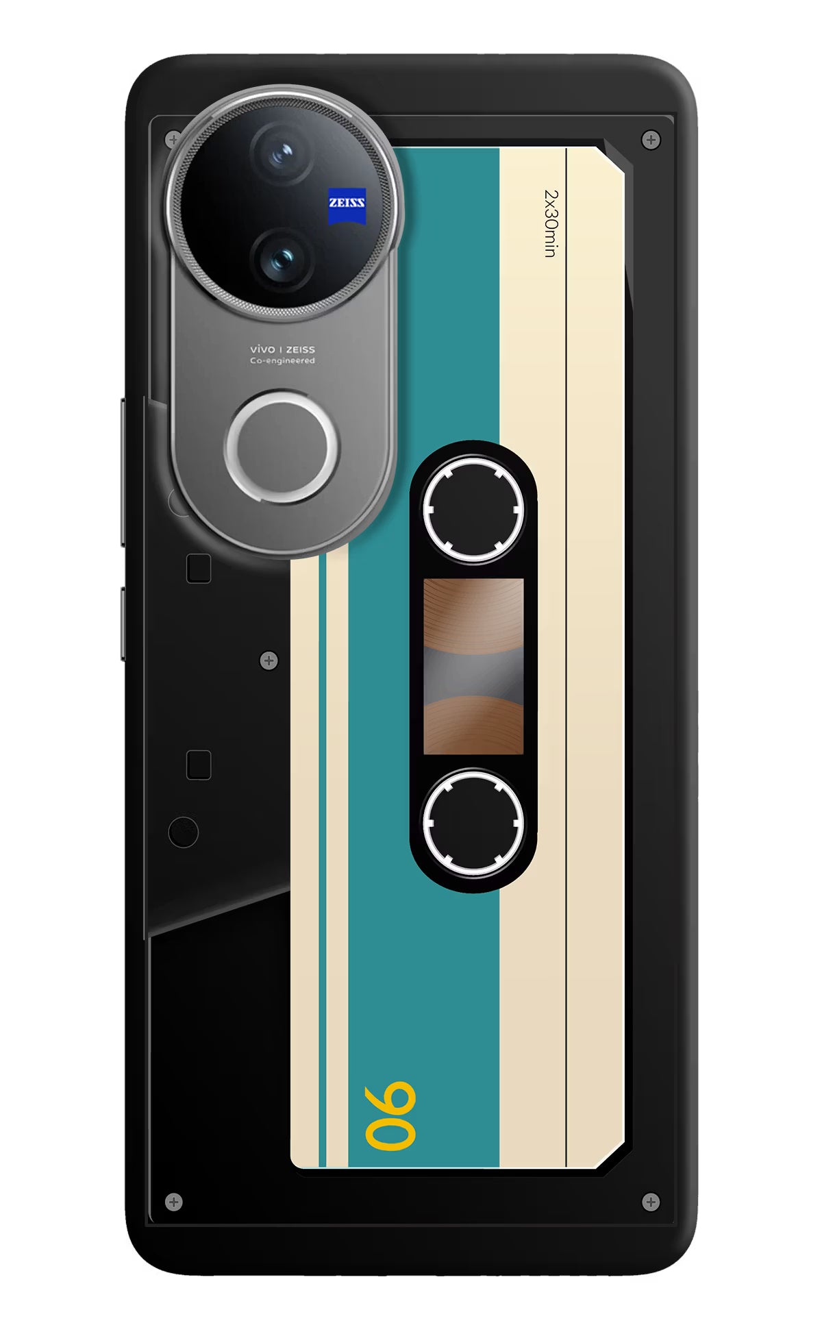 Cassette Vivo V50 5G Hard Case Back Cover by Casekaro