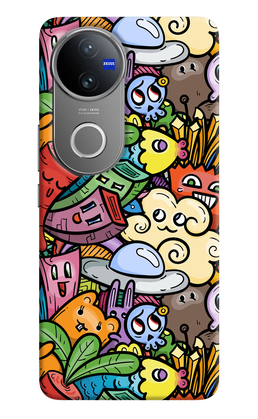 Veggie Doodle Vivo V50 5G Back Cover, Hard case