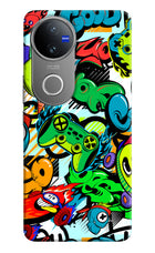 Game Doodle Vivo V50 5G Hard Case Back Cover by Casekaro