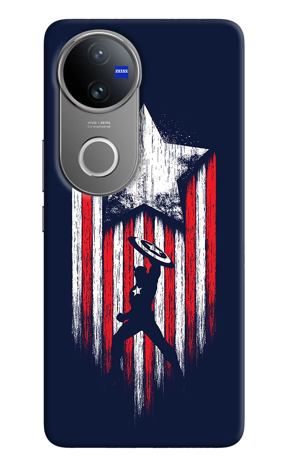 Captain America Marvel Art Vivo V50 5G Hard Case Back Cover by Casekaro