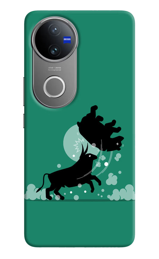 Bull Conqueror Vivo V50 5G Hard Case Back Cover by Casekaro