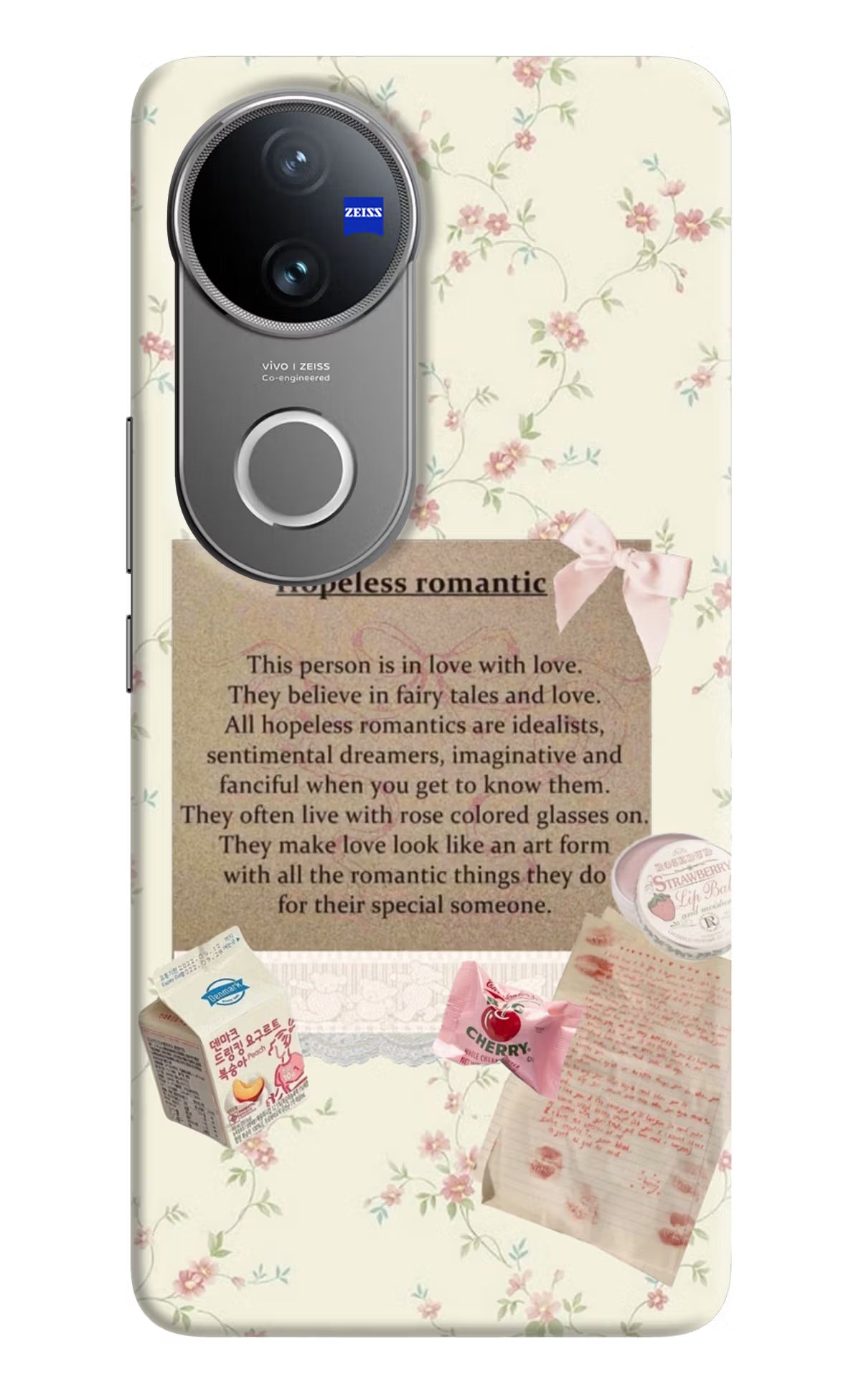 Hopeless Romantic Vivo V50 5G Hard Case Back Cover by Casekaro