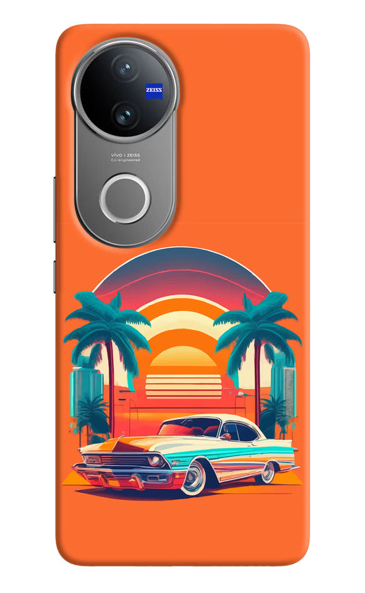Palm Drive 80s Vivo V50 5G Hard Case Back Cover by Casekaro