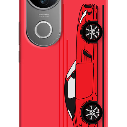 Red Velocity Vivo V50 5G Hard Case Back Cover by Casekaro