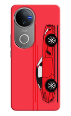 Red Velocity Vivo V50 5G Hard Case Back Cover by Casekaro