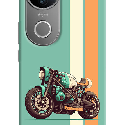 Striped Moto Drift Vivo V50 5G Hard Case Back Cover by Casekaro