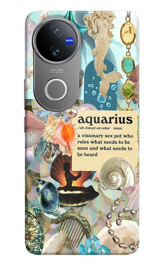 Aquarius Zodiac Vivo V50 5G Hard Case Back Cover by Casekaro