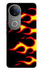 Side Sweep Flames Vivo V50 5G Hard Case Back Cover by Casekaro