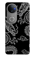 Twin Dragons Vivo V50 5G Hard Case Back Cover by Casekaro