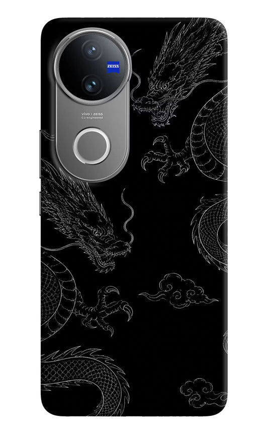 Twin Dragons Vivo V50 5G Hard Case Back Cover by Casekaro