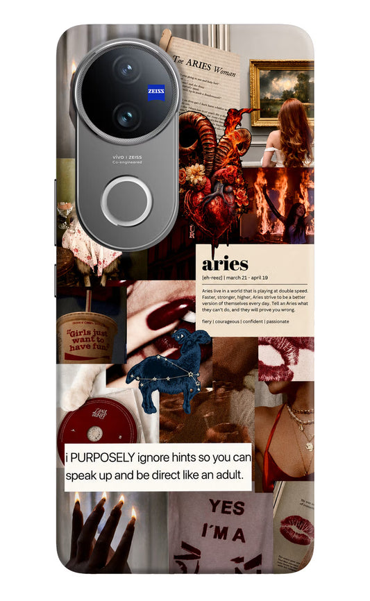 Zodiac Aries Vivo V50 5G Hard Case Back Cover by Casekaro