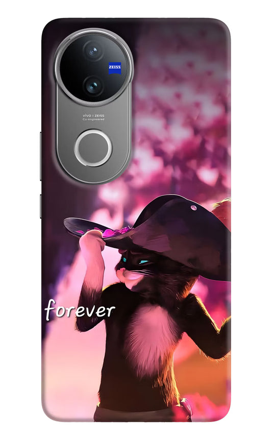 Forever Cat Vivo V50 5G Hard Case Back Cover by Casekaro