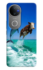 Dolphin vs Cow Vivo V50 5G Hard Case Back Cover by Casekaro