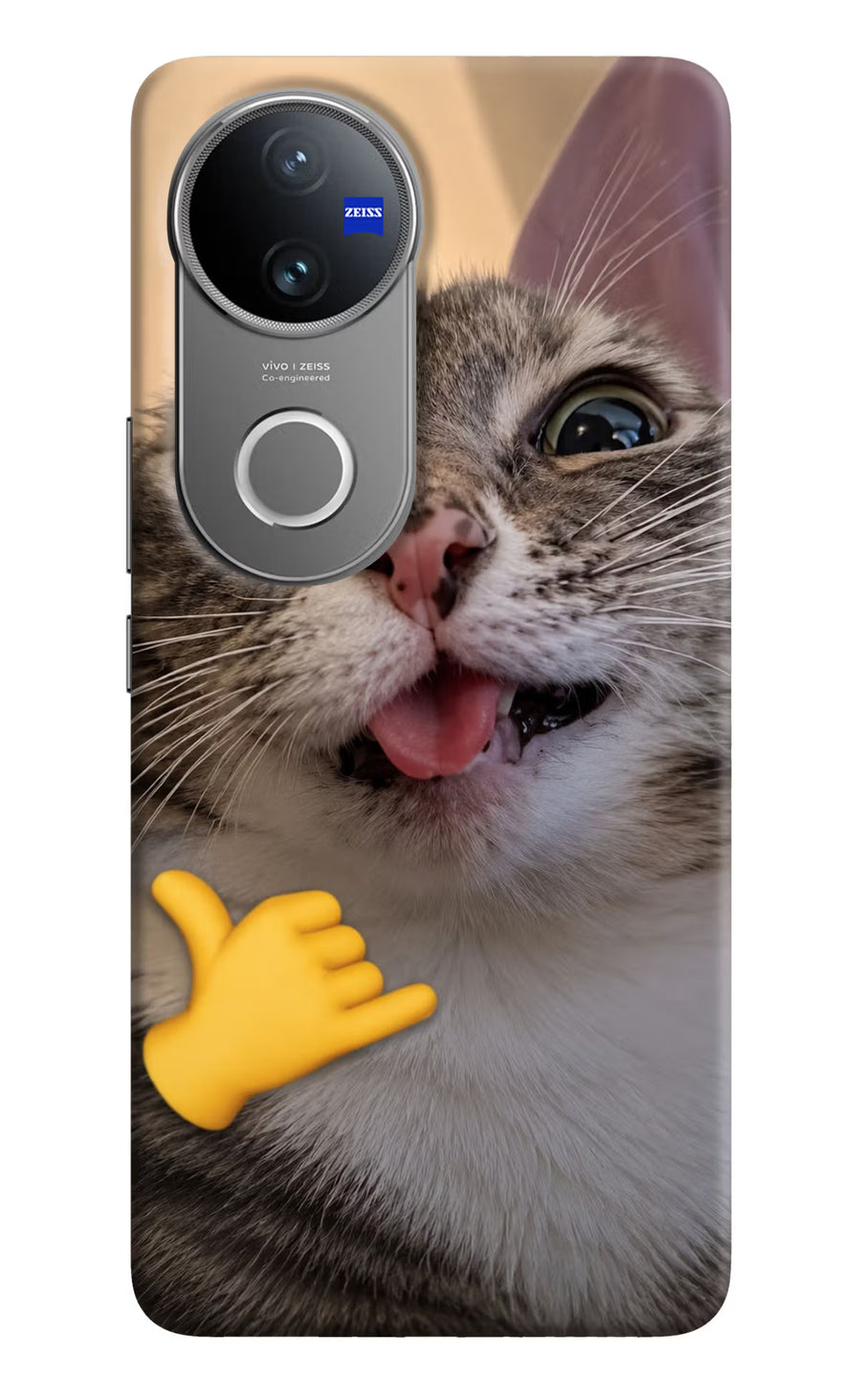 Silly Cat Call Vivo V50 5G Back Cover, Hard case