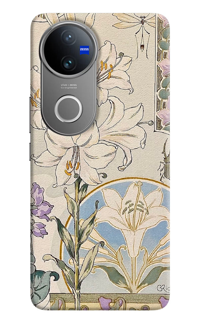 White Lily Vivo V50 5G Hard Case Back Cover by Casekaro