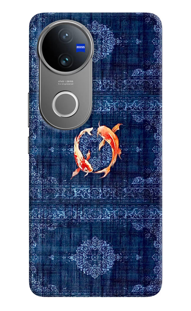 Koi Blue Vivo V50 5G Hard Case Back Cover by Casekaro